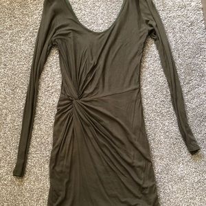 Windsor Knot Army Green Dress